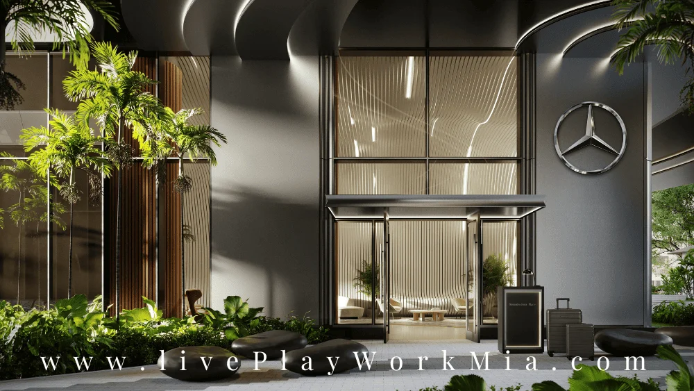 4. Lobby Exterior, Mercedes Benz Places Miami, JDS Development Group, by The Boundary